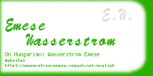 emese wasserstrom business card